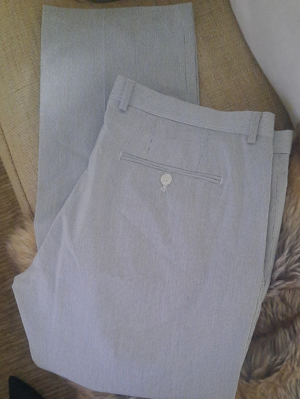 Express Men's Light Blue Seersucker Chinos